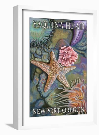 Tidepools - Yaquina Head - Newport, Oregon-Lantern Press-Framed Art Print