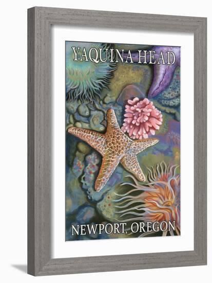 Tidepools - Yaquina Head - Newport, Oregon-Lantern Press-Framed Premium Giclee Print