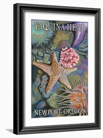 Tidepools - Yaquina Head - Newport, Oregon-Lantern Press-Framed Premium Giclee Print