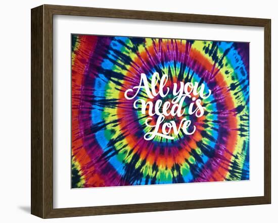 Tie Dye Rainbow All You Need-Molly Kearns-Framed Art Print