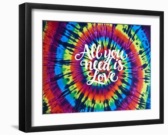 Tie Dye Rainbow All You Need-Molly Kearns-Framed Art Print