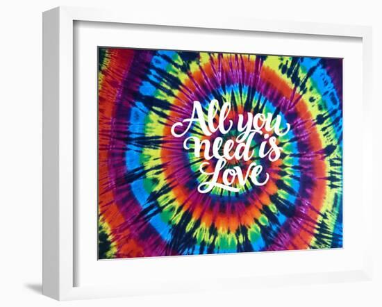 Tie Dye Rainbow All You Need-Molly Kearns-Framed Art Print