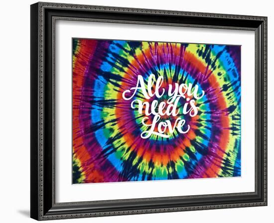 Tie Dye Rainbow All You Need-Molly Kearns-Framed Art Print