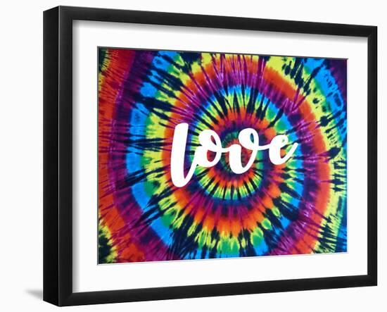 Tie Dye Rainbow Love I-Molly Kearns-Framed Art Print