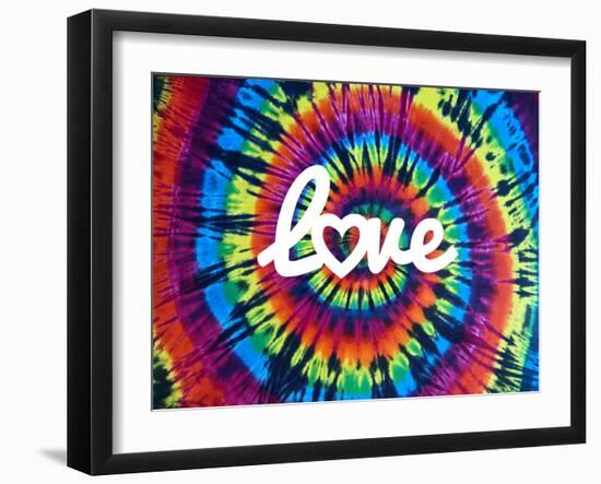 Tie Dye Rainbow Love II-Molly Kearns-Framed Art Print