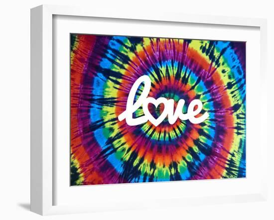 Tie Dye Rainbow Love II-Molly Kearns-Framed Art Print