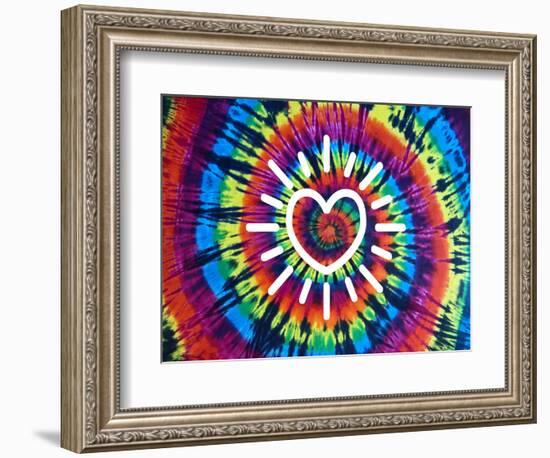 Tie Dye Rainbow Radiant Heart-Molly Kearns-Framed Premium Giclee Print