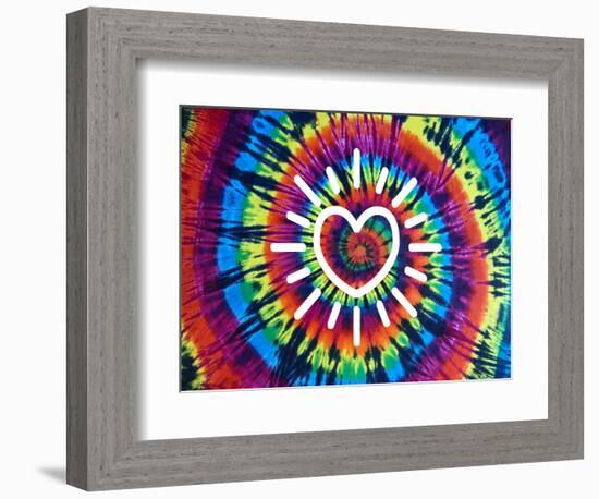 Tie Dye Rainbow Radiant Heart-Molly Kearns-Framed Premium Giclee Print