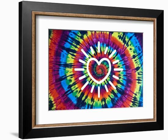 Tie Dye Rainbow Radiant Heart-Molly Kearns-Framed Premium Giclee Print