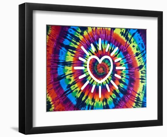 Tie Dye Rainbow Radiant Heart-Molly Kearns-Framed Premium Giclee Print