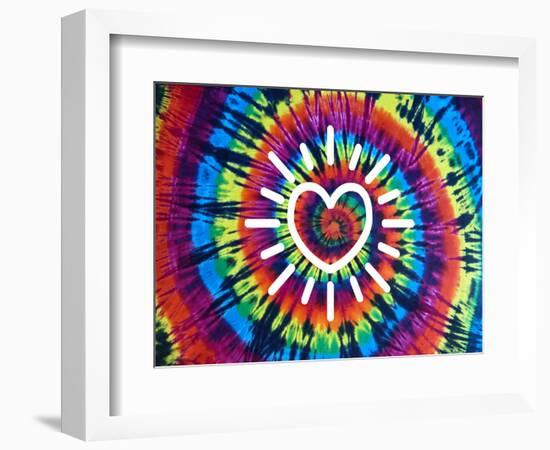 Tie Dye Rainbow Radiant Heart-Molly Kearns-Framed Premium Giclee Print