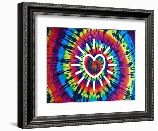 Tie Dye Rainbow Radiant Heart-Molly Kearns-Framed Premium Giclee Print