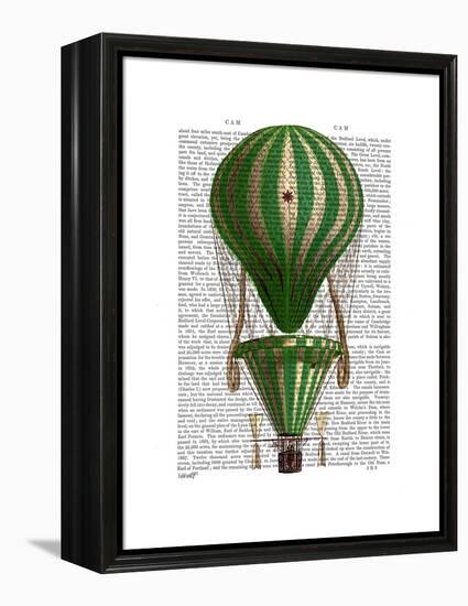 Tiered Hot Air Balloon Green-Fab Funky-Framed Stretched Canvas