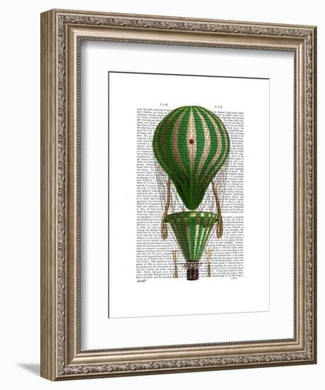 Tiered Hot Air Balloon Green-Fab Funky-Framed Art Print