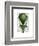 Tiered Hot Air Balloon Green-Fab Funky-Framed Art Print