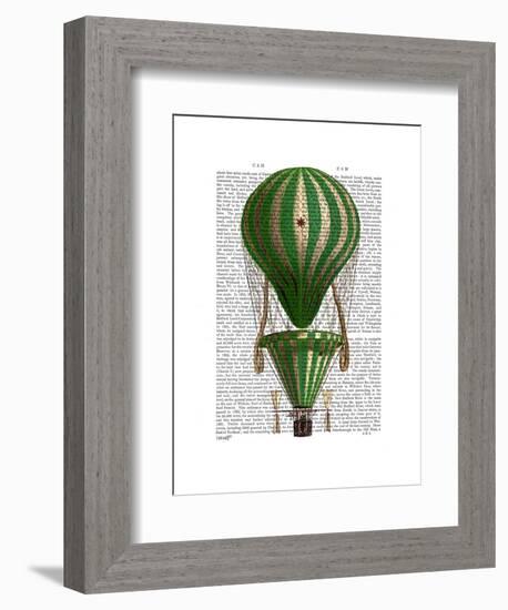 Tiered Hot Air Balloon Green-Fab Funky-Framed Art Print