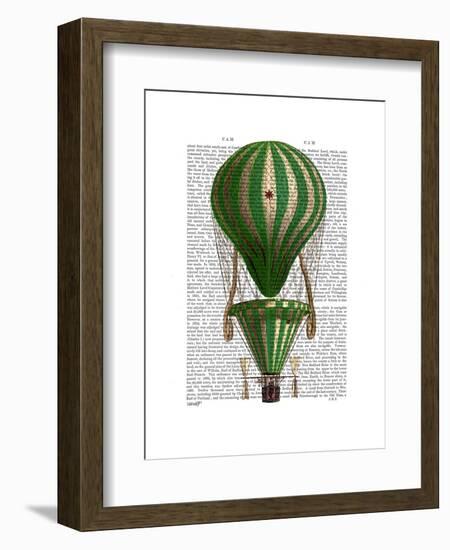 Tiered Hot Air Balloon Green-Fab Funky-Framed Art Print