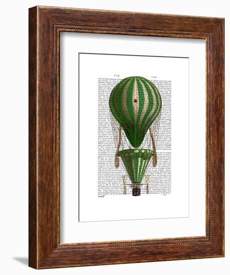 Tiered Hot Air Balloon Green-Fab Funky-Framed Art Print