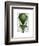 Tiered Hot Air Balloon Green-Fab Funky-Framed Art Print