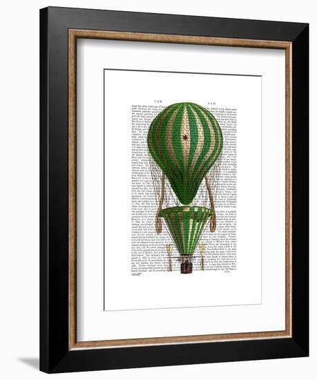 Tiered Hot Air Balloon Green-Fab Funky-Framed Art Print