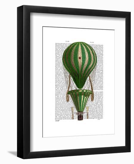 Tiered Hot Air Balloon Green-Fab Funky-Framed Art Print