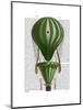 Tiered Hot Air Balloon Green-Fab Funky-Mounted Art Print