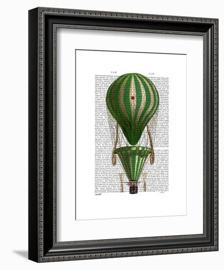 Tiered Hot Air Balloon Green-Fab Funky-Framed Art Print