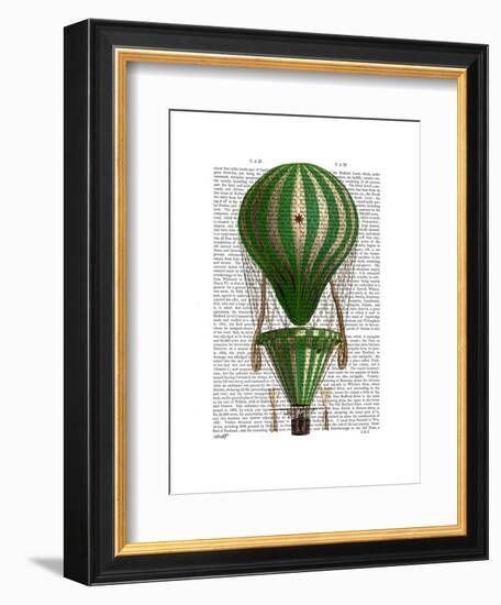 Tiered Hot Air Balloon Green-Fab Funky-Framed Art Print