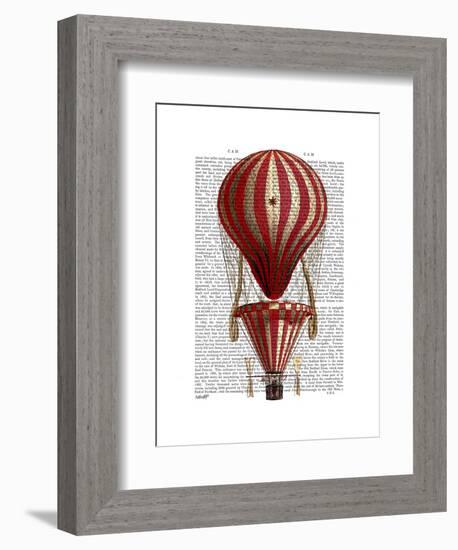 Tiered Hot Air Balloon Print Red-Fab Funky-Framed Art Print