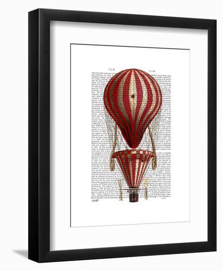 Tiered Hot Air Balloon Print Red-Fab Funky-Framed Art Print