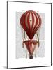 Tiered Hot Air Balloon Print Red-Fab Funky-Mounted Art Print