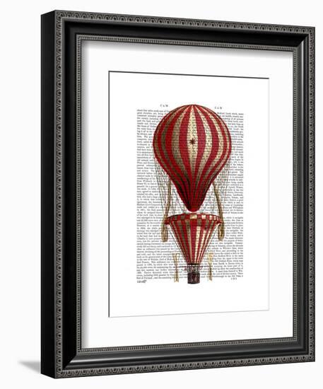 Tiered Hot Air Balloon Print Red-Fab Funky-Framed Art Print