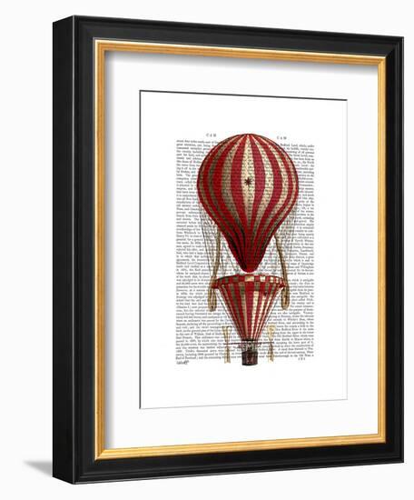 Tiered Hot Air Balloon Print Red-Fab Funky-Framed Art Print