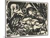 Tierlegende (Animal Legend), 1912 (Woodcut on Japanese Paper)-Franz Marc-Mounted Giclee Print