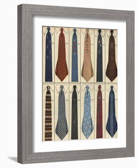 Ties, Magazine Advertisement , USA, 1950-null-Framed Giclee Print