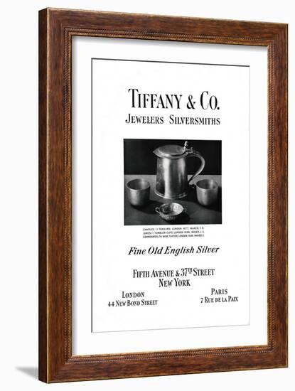 Tiffany and Co. Advertisement, 1937-null-Framed Giclee Print