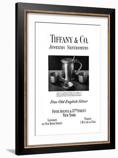 Tiffany and Co. Advertisement, 1937-null-Framed Giclee Print