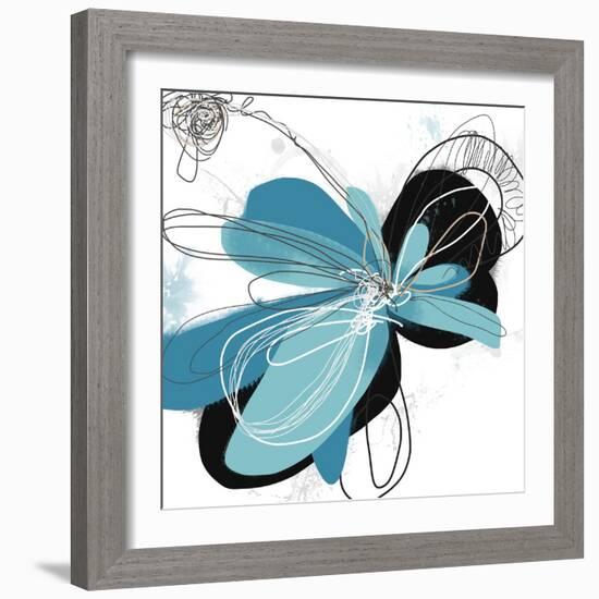 Tiffany Blue Floral Four-Jan Weiss-Framed Art Print