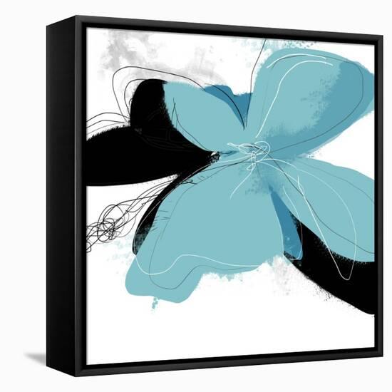 Tiffany Blue Floral One-Jan Weiss-Framed Stretched Canvas