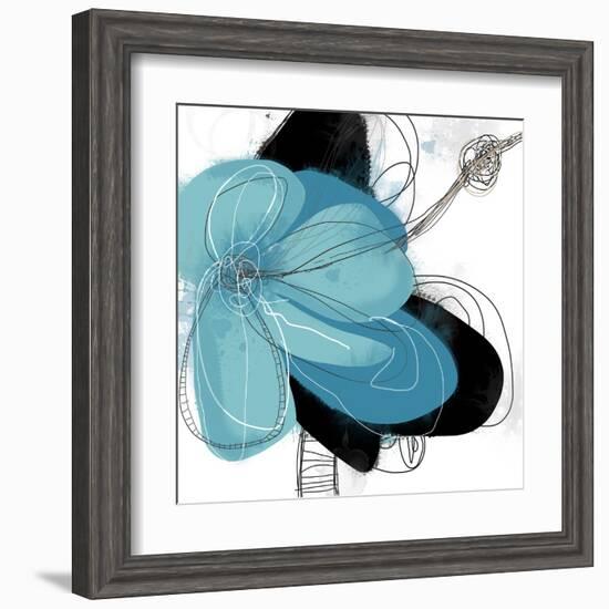 Tiffany Blue Floral Three-Jan Weiss-Framed Art Print