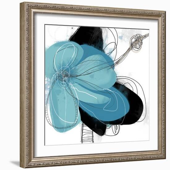 Tiffany Blue Floral Three-Jan Weiss-Framed Art Print
