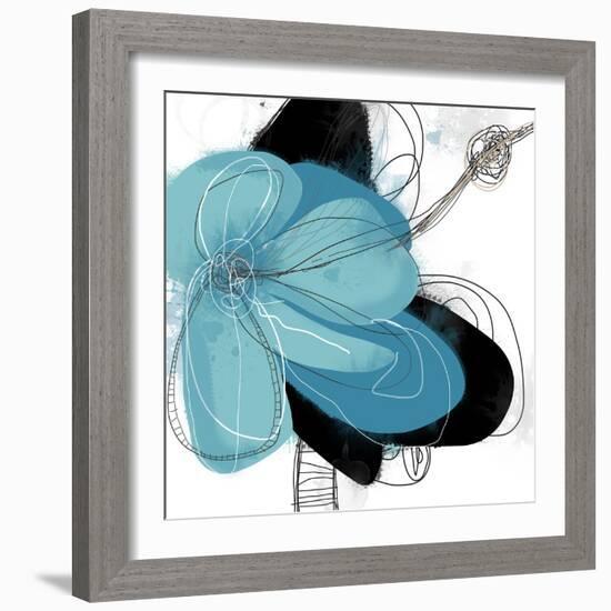 Tiffany Blue Floral Three-Jan Weiss-Framed Art Print