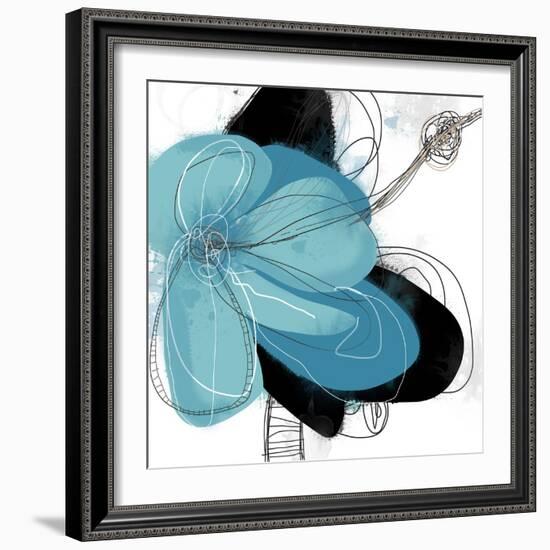 Tiffany Blue Floral Three-Jan Weiss-Framed Art Print