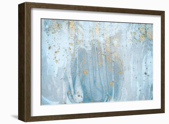 Tiffany Blue. Natural Luxury. Style Incorporates the Swirls of Marble or the Ripples of Agate for A-CARACOLLA-Framed Art Print