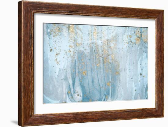 Tiffany Blue. Natural Luxury. Style Incorporates the Swirls of Marble or the Ripples of Agate for A-CARACOLLA-Framed Art Print