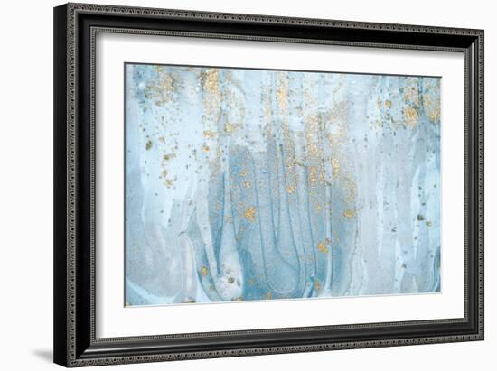 Tiffany Blue. Natural Luxury. Style Incorporates the Swirls of Marble or the Ripples of Agate for A-CARACOLLA-Framed Art Print