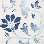 Blue Floral Shimmer II-Tiffany Hakimipour-Art Print