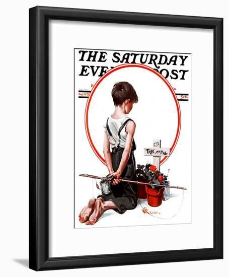 "'Tige, My Pal'," Saturday Evening Post Cover, August 16, 1924-Elbert Mcgran Jackson-Framed Giclee Print