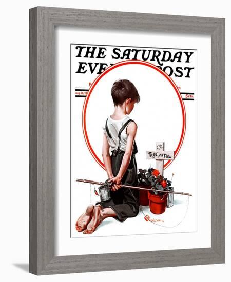 "'Tige, My Pal'," Saturday Evening Post Cover, August 16, 1924-Elbert Mcgran Jackson-Framed Giclee Print