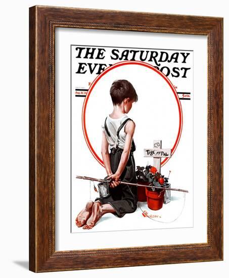 "'Tige, My Pal'," Saturday Evening Post Cover, August 16, 1924-Elbert Mcgran Jackson-Framed Giclee Print